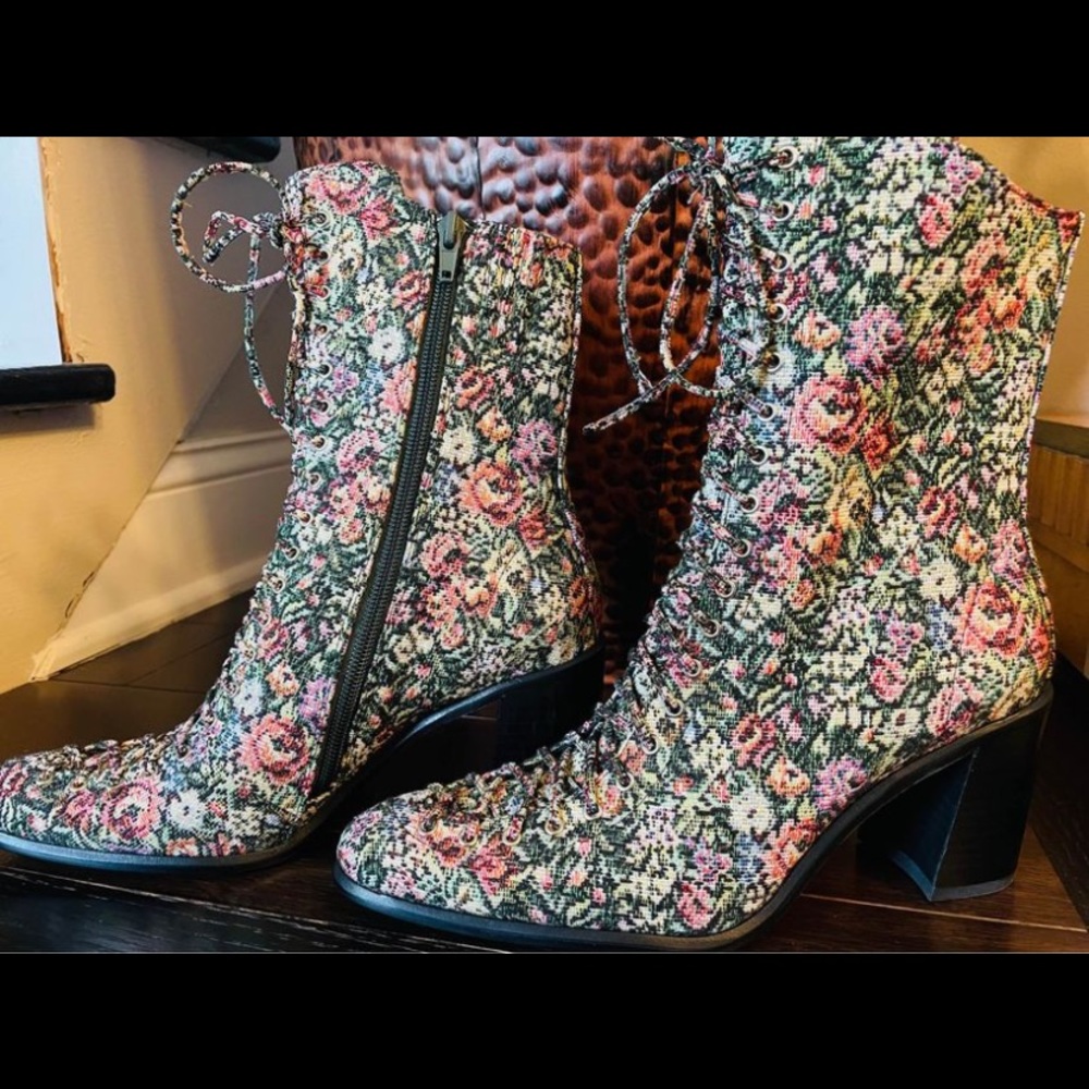 Jeffrey Campbell Floral Booties